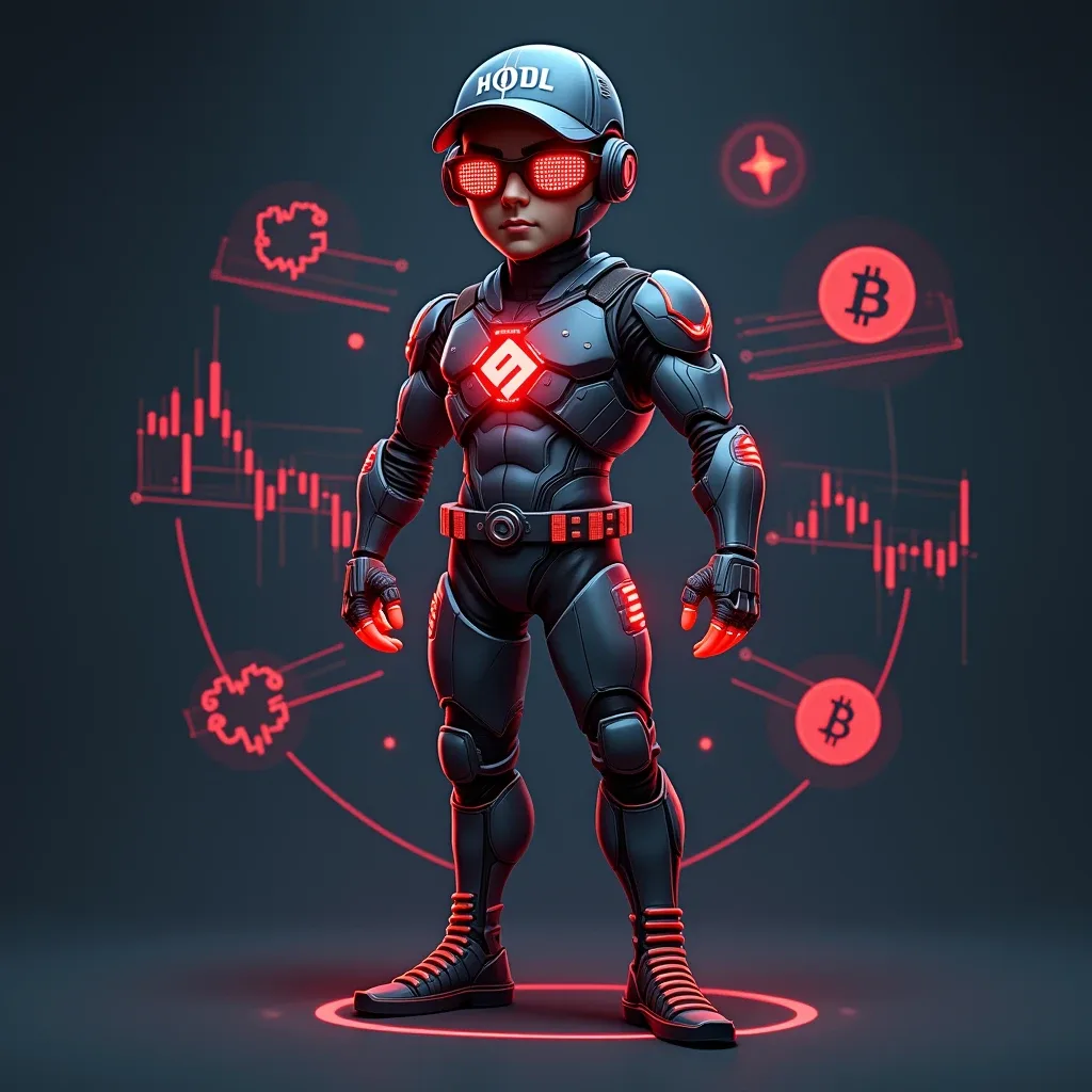 Trader Dex, the official mascot of TopCryptoSpot, a futuristic trader representing the spirit of cryptocurrency and blockchain innovation.