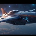 "Reaching New Frontiers: Space Technology Innovations That Shape the Future" "Image of a futuristic spacecraft, 'Aurora', suspended in space with stars and galaxies in the background, conveying awe and wonder at space exploration."