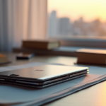 "Unlocking New Revenue Streams: Cryptocurrency Adoption in Publishing" A sleek silver cryptocurrency wallet on a dark wood desk, surrounded by publishing objects, reflecting natural light with intricate details and subtle reflections.