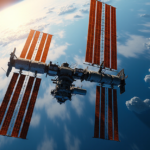 "Space Exploration Milestones: Redefining Global Frontiers Through Innovation and Technology" "Image of International Space Station (ISS) in orbit around Earth, showcasing technological innovation and humanity's drive for exploration."