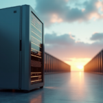 "Unlocking Smart Contract Potential: The Evolution of Blockchain Innovation" "A sleek silver server in a modern data center, surrounded by humming servers, with warm golden light emanating from LED lights, symbolizing blockchain innovation and limitless crypto adoption trends 2025 potential."