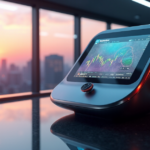 "Master Blockchain Fundamentals in Minutes: Unlock a Smarter Crypto Future" "A futuristic cryptocurrency trading terminal in a high-tech laboratory setting, reflecting cityscape hues at sunset."
