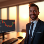 "Develop a Winning Crypto Adoption Plan for Your Business with Our Expert Guidance" "A successful business owner stands confidently in front of a cryptocurrency trading terminal, surrounded by modern technology and warm golden hour lighting."